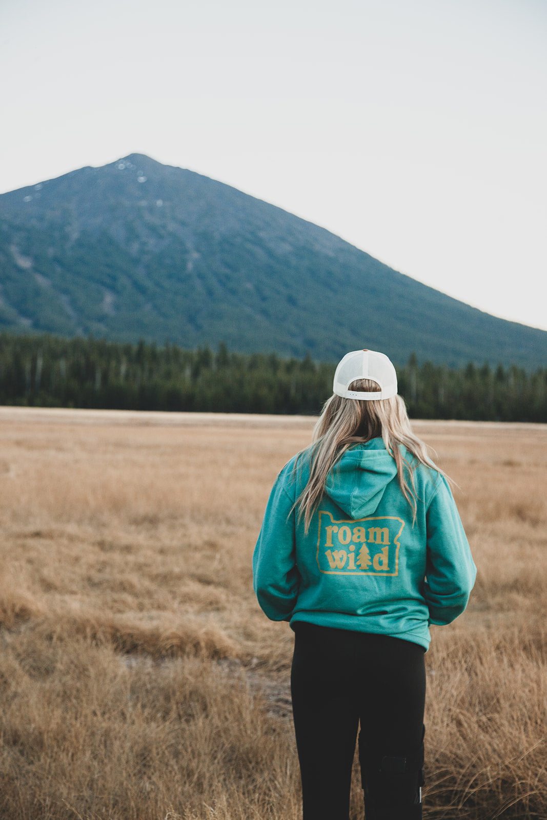 Roam Wild in Oregon Hoody in Eucalyptus Blue